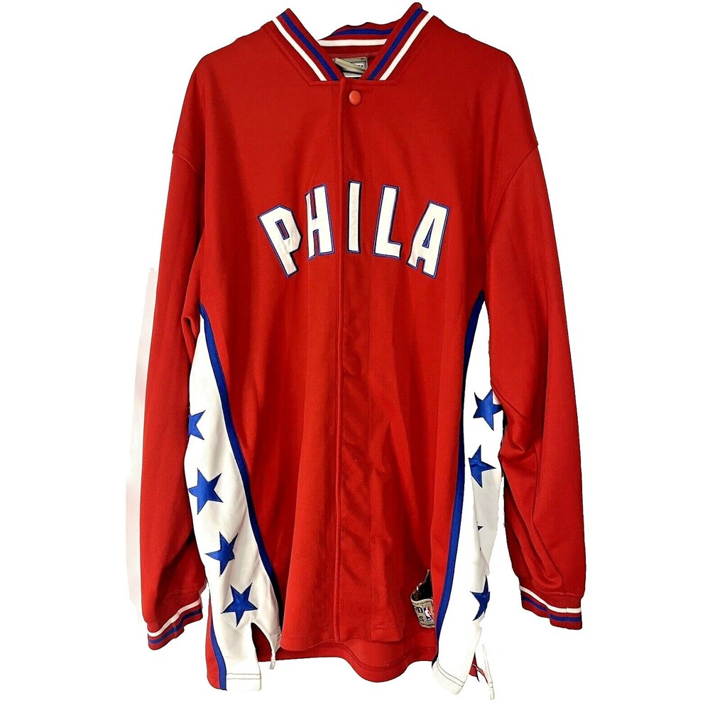 Vintage Mitchell & Ness Hardwood Classics 76ers Allen Iverson Warm Up Jacket XL